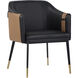Carter Napa Black / Napa Cognac Dining Armchair